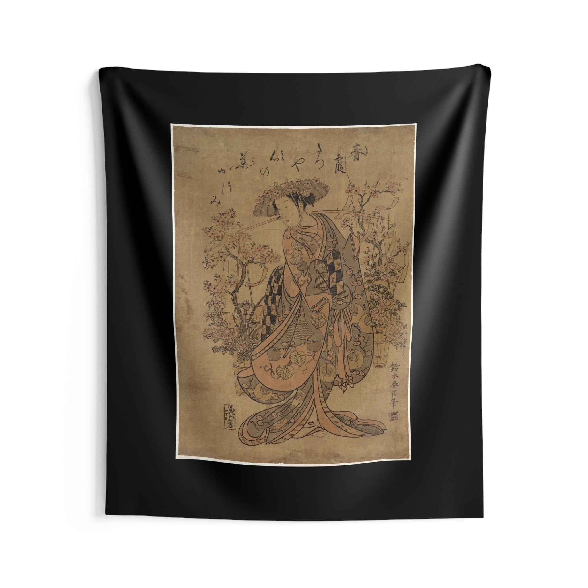 Elegant Japanese Wall Tapestry, Home Decor, Bohemian Bedroom Wall Hanging, Art Decor Gift, Artistic Indoor Tapestry